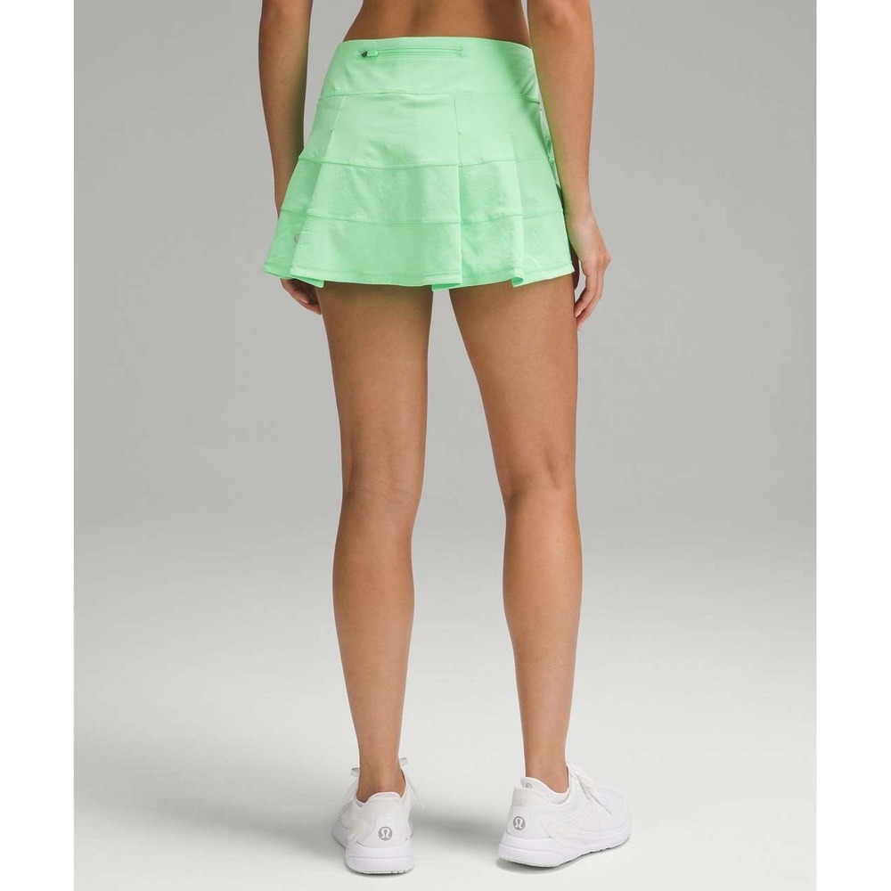 Lululemon Pace Rival Skirt Tall Screamin Green Neon Tennis Skort LW8AB3R Size 8